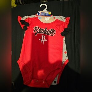 NBA 2-Piece Baby Creeper Set - Red and Gray